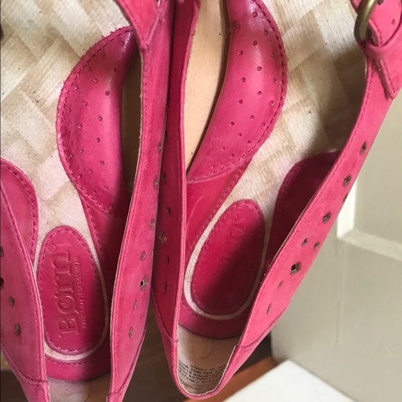 Born pink perforated leather Mary Jane flats 8.5 - Picture 5 of 6